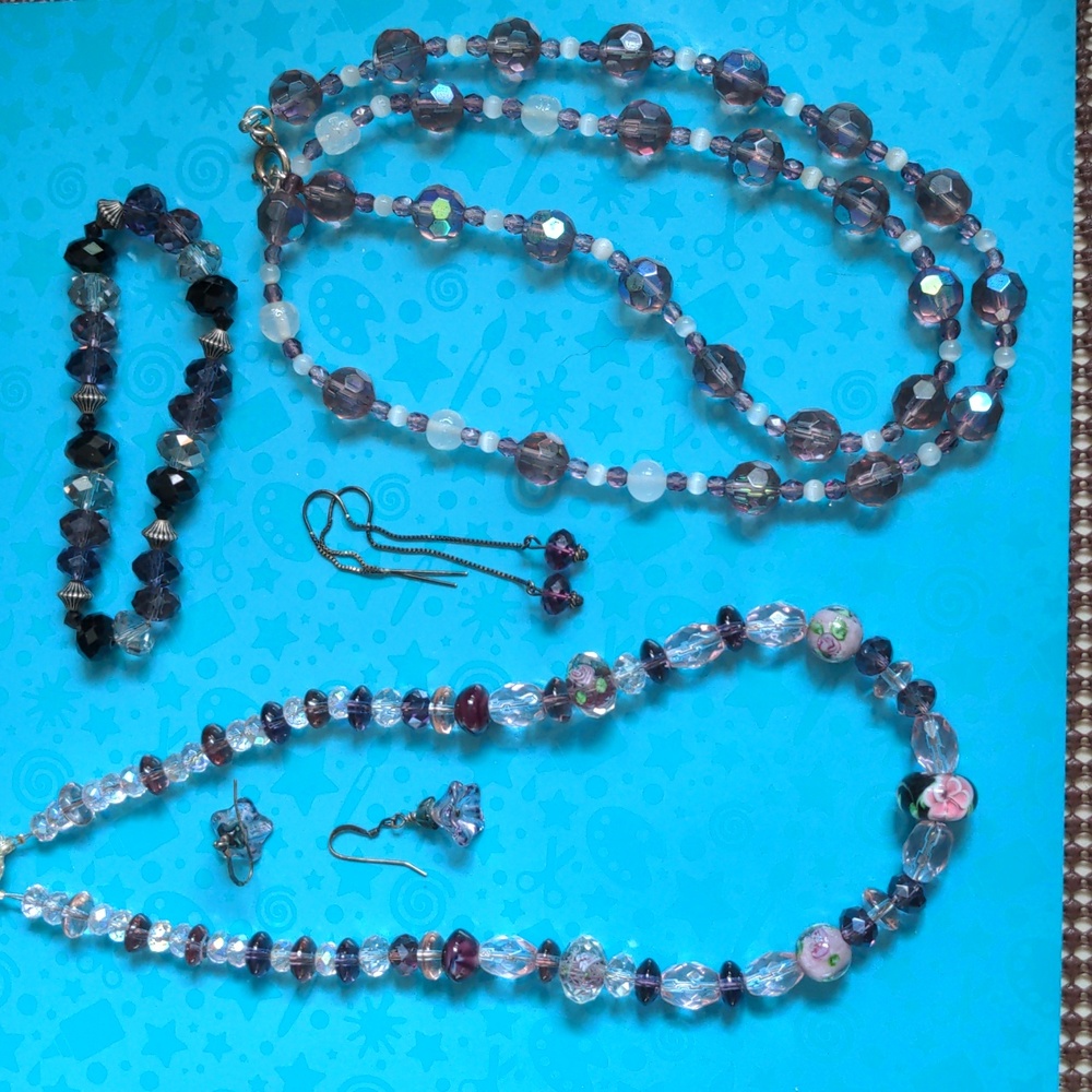 A261  🔥 5 For $35 🔥 Interchangeable Necklaces, Earrings and Bracelet